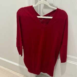 Derek Lam red silk cashmere blend sweater